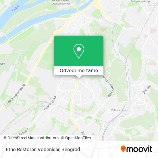 Etno Restoran Vodenicar mapa