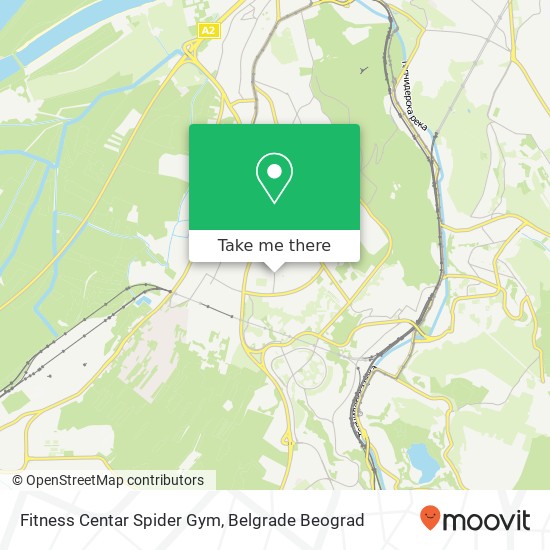 Fitness Centar Spider Gym mapa