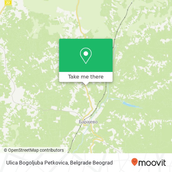 Ulica Bogoljuba Petkovica mapa