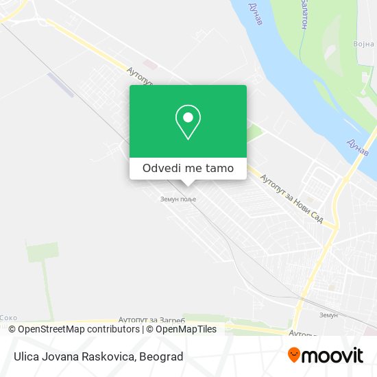 Ulica Jovana Raskovica mapa