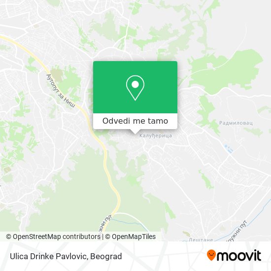 Ulica Drinke Pavlovic mapa