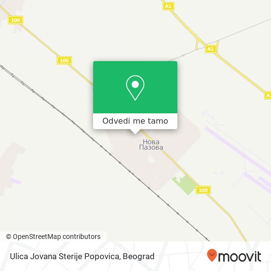 Ulica Jovana Sterije Popovica mapa