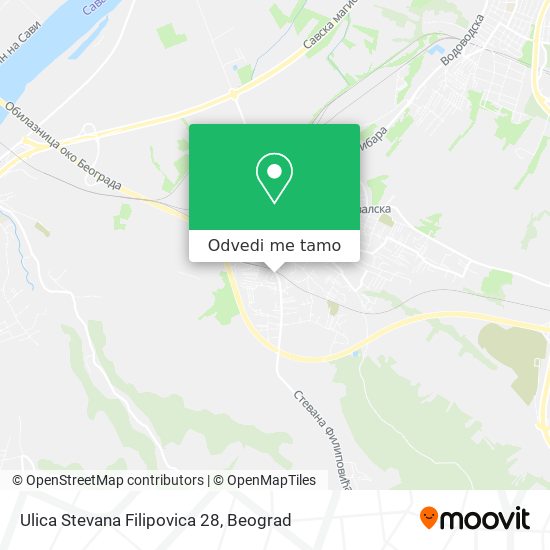 Ulica Stevana Filipovica 28 mapa