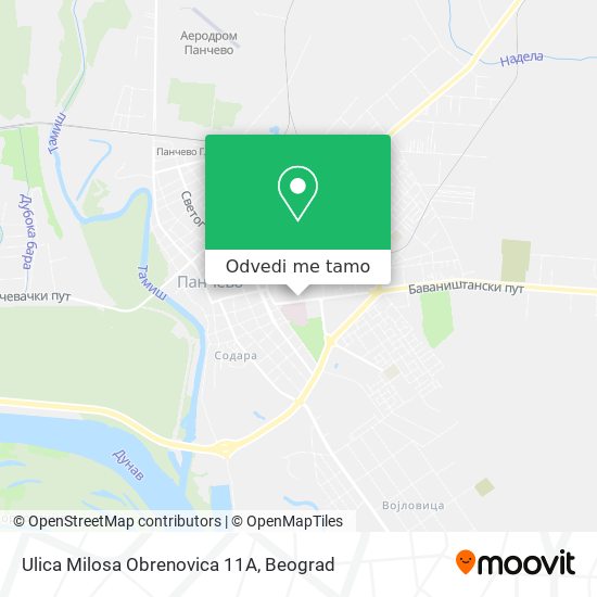 Ulica Milosa Obrenovica 11A mapa