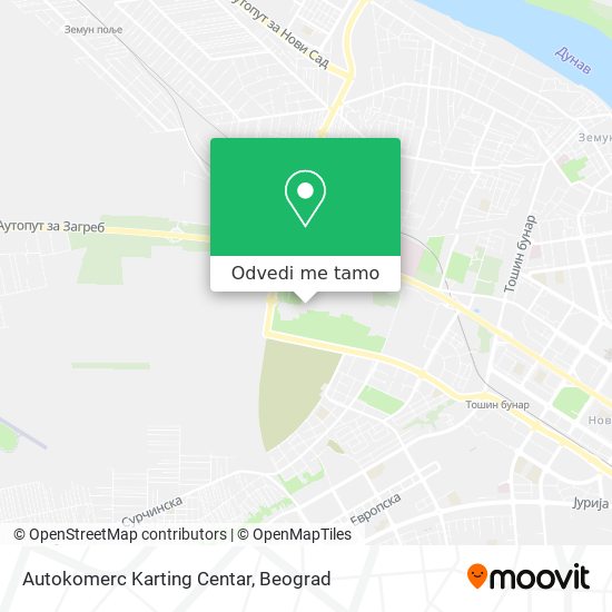 Autokomerc Karting Centar mapa