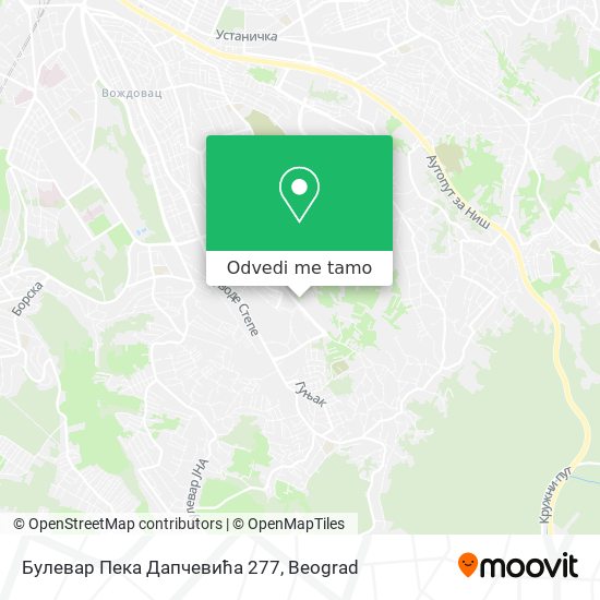 Булевар Пека Дапчевића 277 mapa