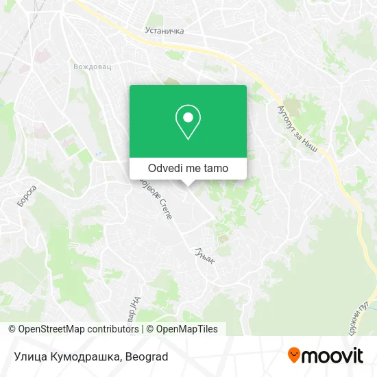 Улица Кумодрашка mapa