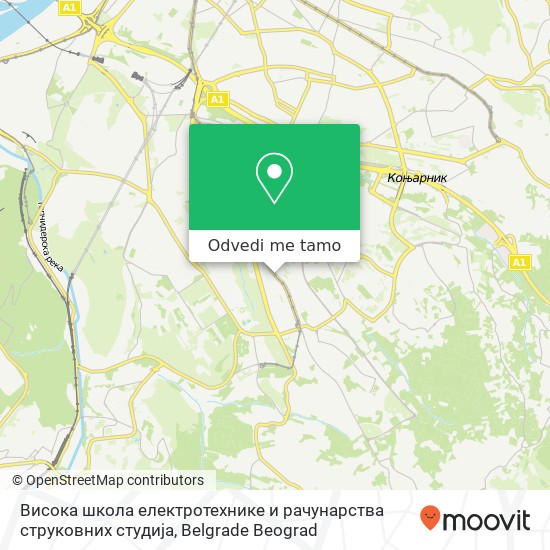 Висока школа електротехнике и рачунарства струковних студија mapa