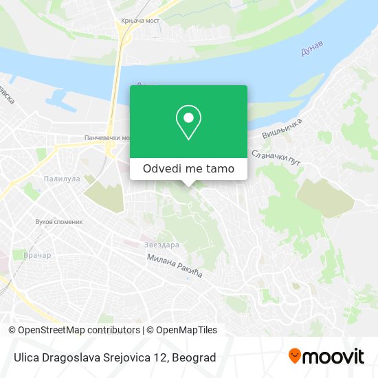 Ulica Dragoslava Srejovica 12 mapa