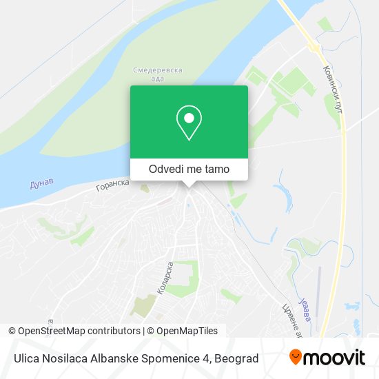 Ulica Nosilaca Albanske Spomenice 4 mapa