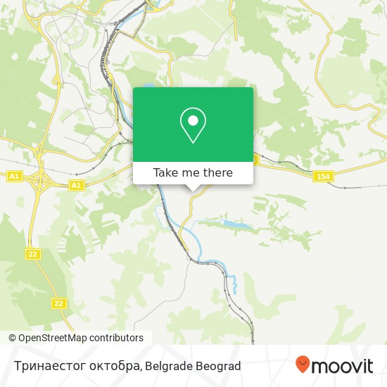 Тринаестог октобра mapa