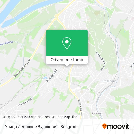 Улица Лепосаве Вујошевић mapa