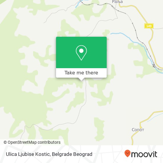 Ulica Ljubise Kostic mapa