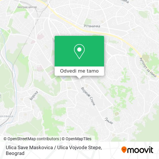 Ulica Save Maskovica / Ulica Vojvode Stepe mapa