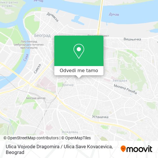 Ulica Vojvode Dragomira / Ulica Save Kovacevica mapa