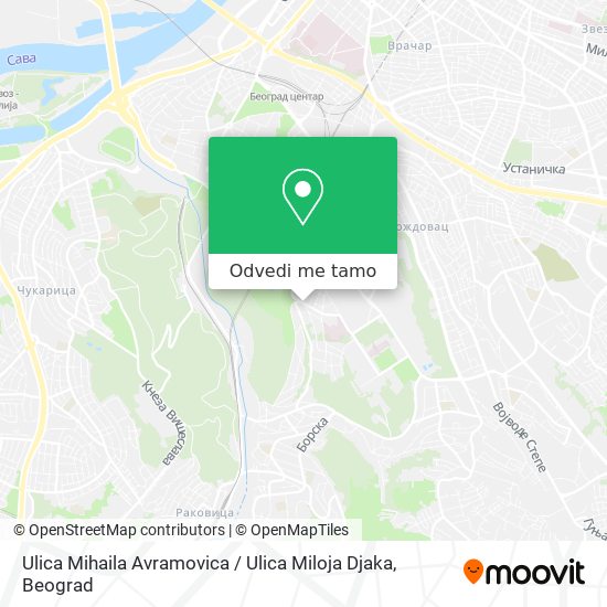 Ulica Mihaila Avramovica / Ulica Miloja Djaka mapa