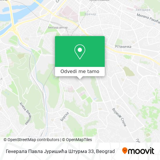 Генерала Павла Јуришића Штурма 33 mapa