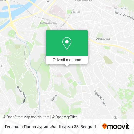 Генерала Павла Јуришића Штурма 33 mapa