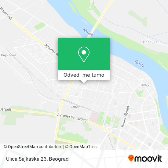 Ulica Sajkaska 23 mapa