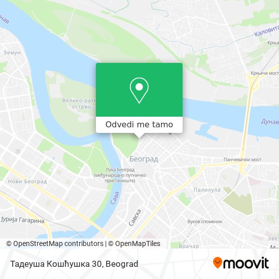 Тадеуша Кошћушка 30 mapa