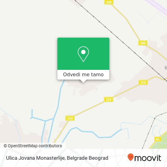 Ulica Jovana Monasterlije mapa