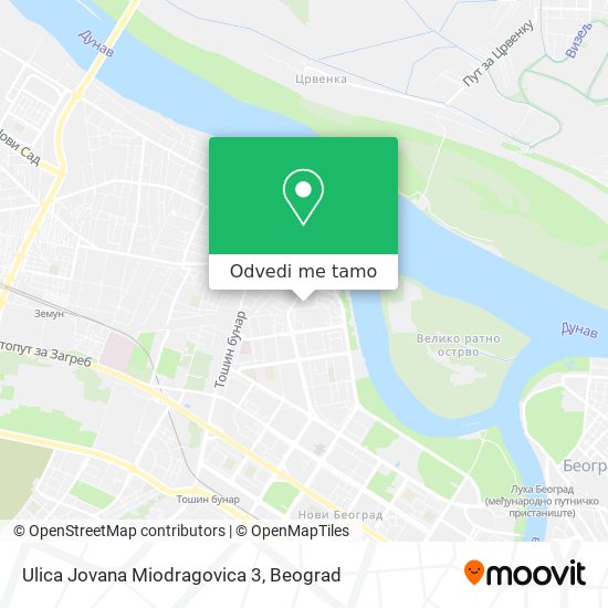 Ulica Jovana Miodragovica 3 mapa