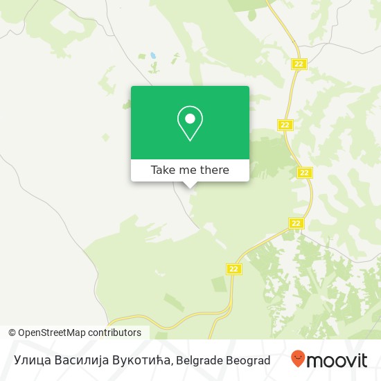 Улица Василија Вукотића mapa