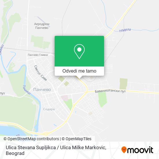 Ulica Stevana Supljikca / Ulica Milke Markovic mapa