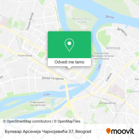Булевар Арсенија Чарнојевића 37 mapa