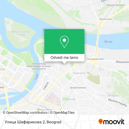 Улица Шафарикова 2 mapa