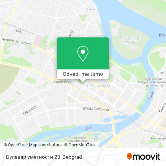 Булевар уметности 20 mapa