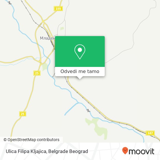 Ulica Filipa Kljajica mapa