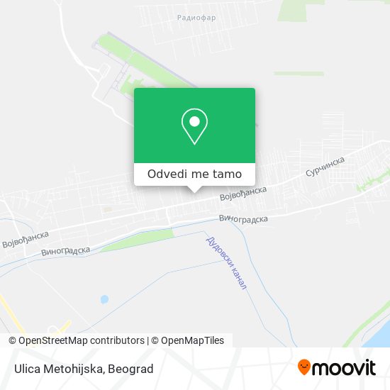 Ulica Metohijska mapa