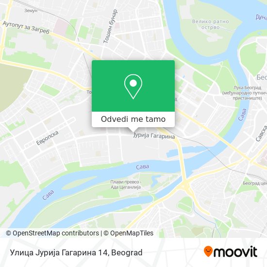 Улица Јурија Гагарина 14 mapa