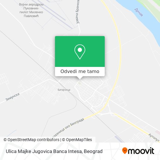 Ulica Majke Jugovica Banca Intesa mapa