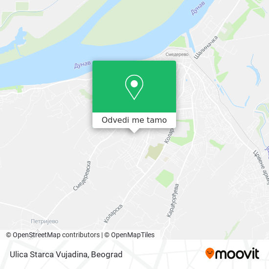 Ulica Starca Vujadina mapa