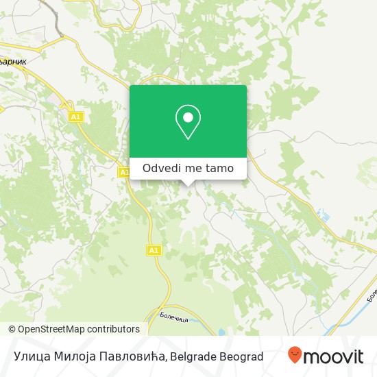 Улица Милоја Павловића mapa