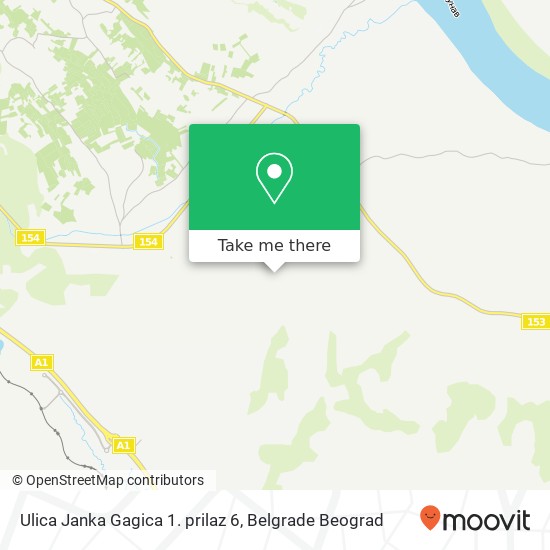 Ulica Janka Gagica 1. prilaz 6 mapa