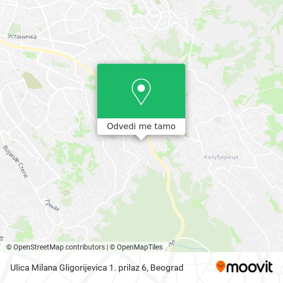 Ulica Milana Gligorijevica 1. prilaz 6 mapa