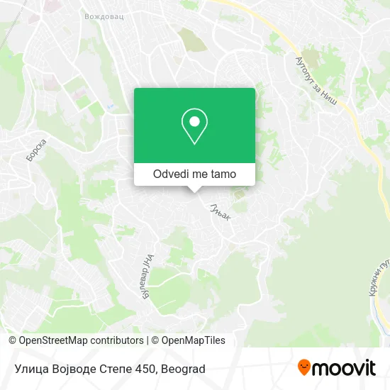 Улица Војводе Степе 450 mapa