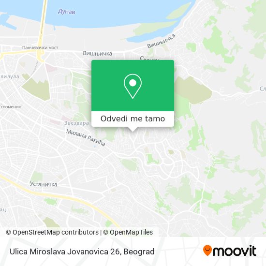 Ulica Miroslava Jovanovica 26 mapa