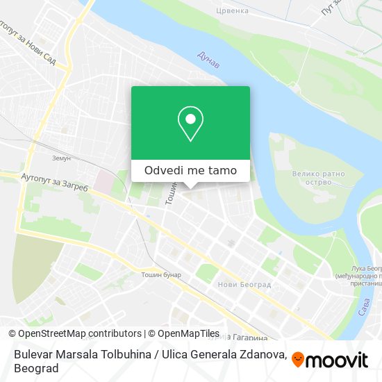 Bulevar Marsala Tolbuhina / Ulica Generala Zdanova mapa