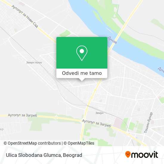 Ulica Slobodana Glumca mapa