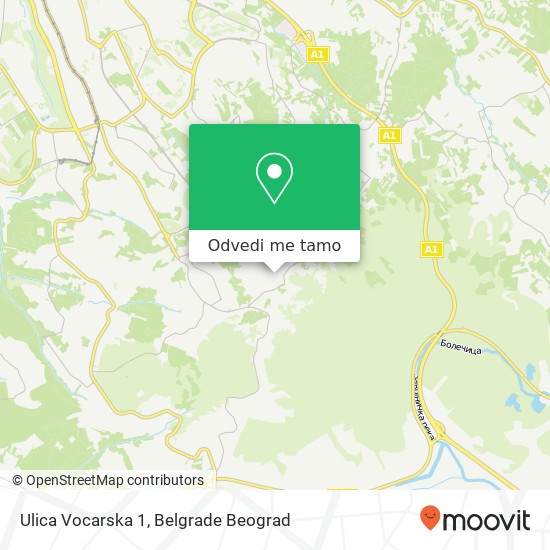 Ulica Vocarska 1 mapa