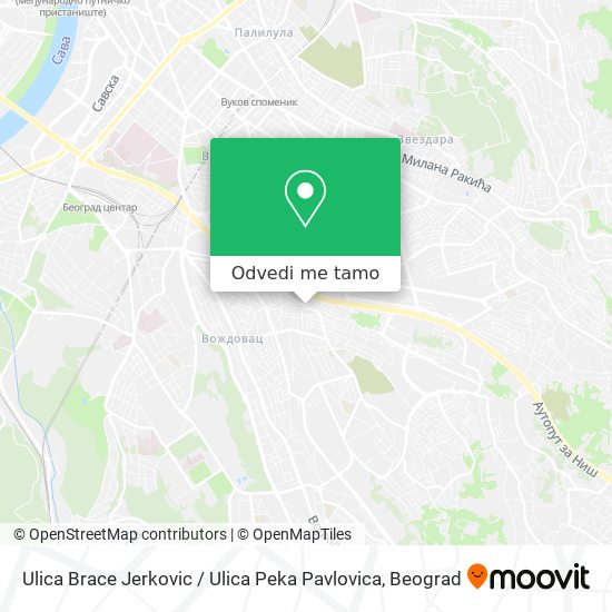 Ulica Brace Jerkovic / Ulica Peka Pavlovica mapa