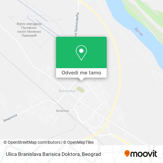 Ulica Branislava Barisica Doktora mapa
