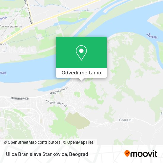 Ulica Branislava Stankovica mapa