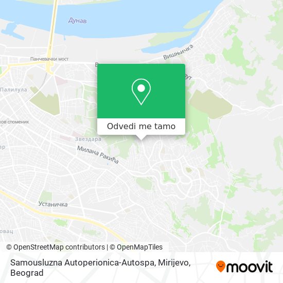 Samousluzna Autoperionica-Autospa, Mirijevo mapa