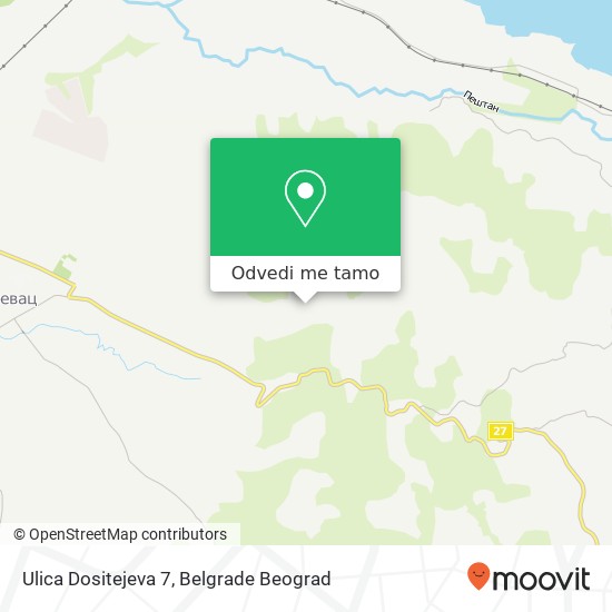 Ulica Dositejeva 7 mapa