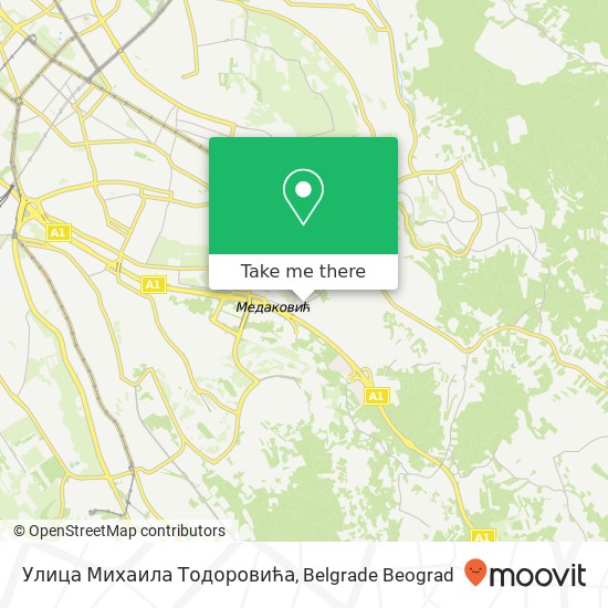 Улица Михаила Тодоровића mapa